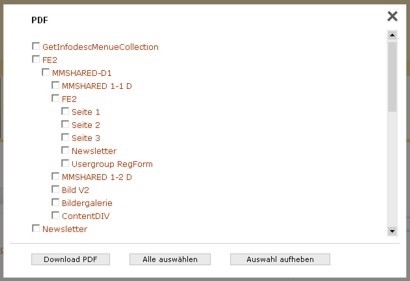  PDF-Generator - Auswahl Popup - CMS add.min ASP.Net  Enterprise Content Management System
